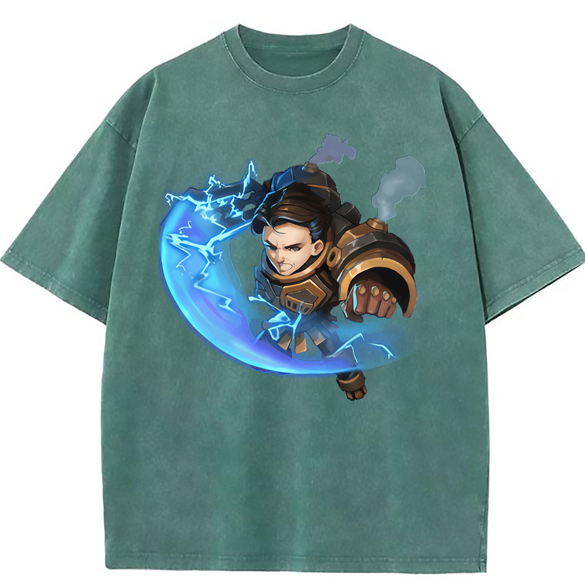 （画像用） リーグ・オブ・レジェンド League of Legends LOL 綿100% ヴィンテージ風 半袖Tシャツ（フロントプリント）